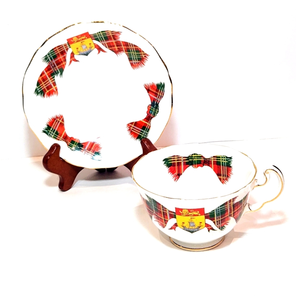 Adderley New Brunswick tartan 1959 fine bone china tea cup and Saucer